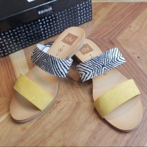 DV tribal/Yellow Low heel cork sandal ✔️